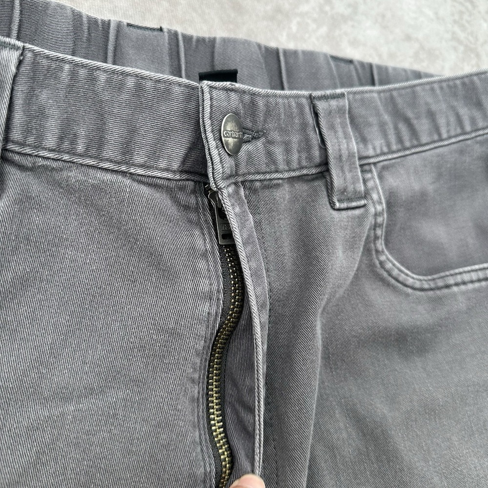 Carhartt Relaxed Fit Mens Size 40 Gray Canvas Workwear Carpenter Shorts - Picture 3 of 11